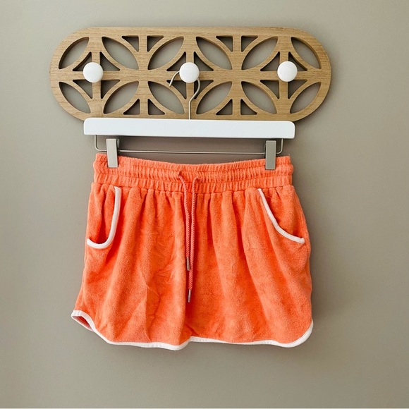 BDG by Urban Outfitters Terry Cloth Mini Skirt Orange Sz Small - Picture 1 of 6